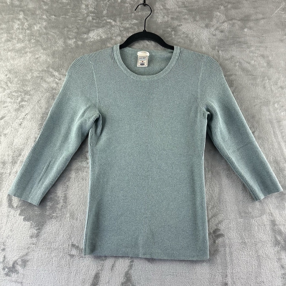 Old Navy Sweater Women's M Turquise Blue Perfect Fit Stretch